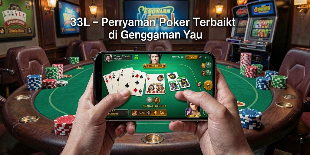Tampilan screenshot utama 33L menampilkan gameplay Poker yang menarik dan seru.