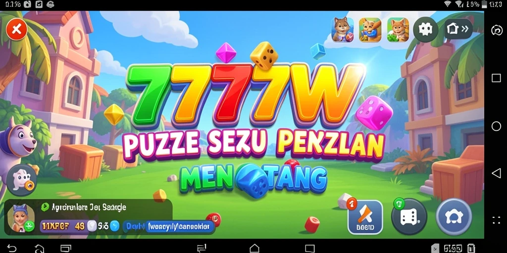 Tampilan gameplay seru dalam aplikasi 7777W yang menantang.