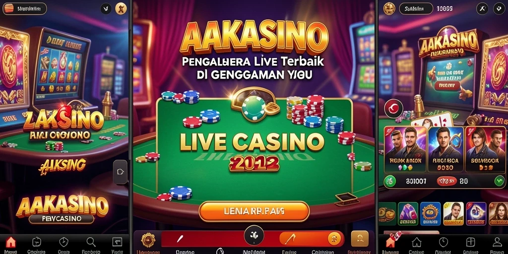 Tampilan layar bermain AAKASINO dengan dealer langsung yang profesional.