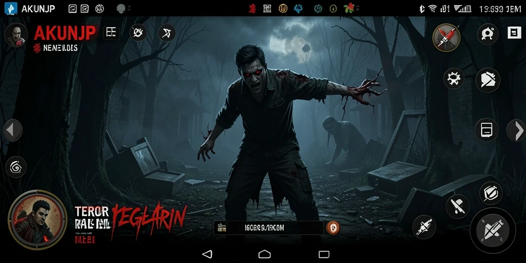 Screenshot menampilkan gameplay mencekam AKUNJP yang mengundang rasa takut.