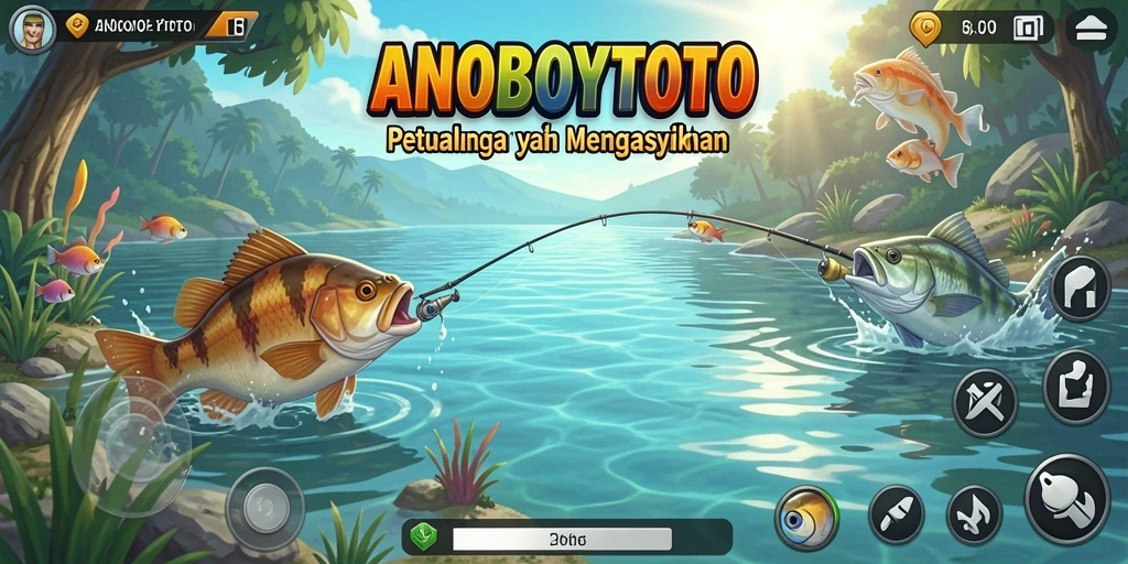 Tampilan menarik gameplay ANOBOYTOTO dengan aksi memancing yang seru.