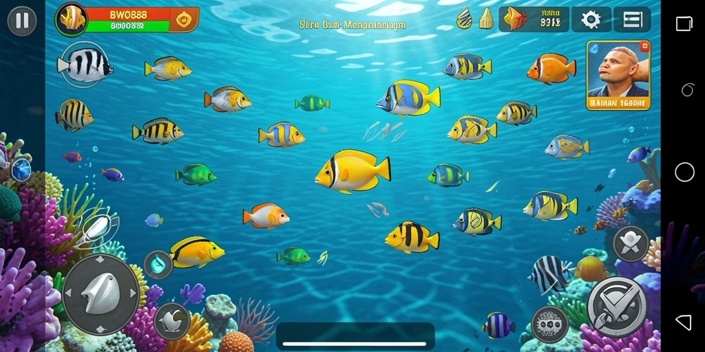 Screenshot gameplay BWO888 yang penuh aksi Tembak Ikan.