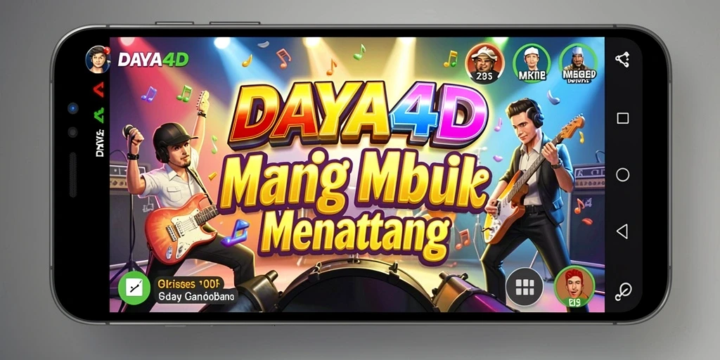 Screenshot utama DAYA4D menampilkan gameplay Musik yang penuh energi.