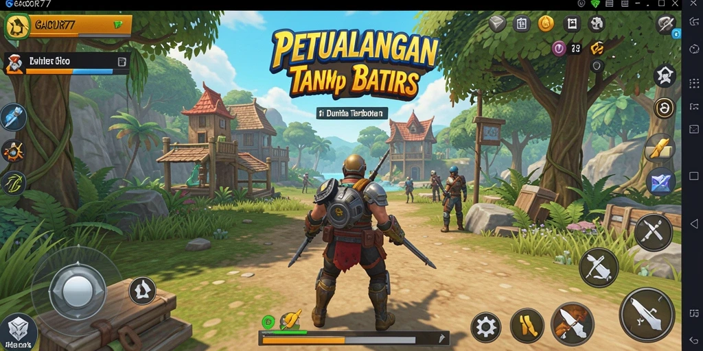 Tampilan menarik dari gameplay eksplorasi dunia terbuka.