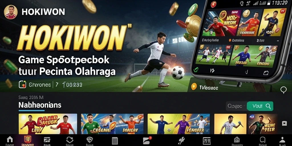 Tampilan menarik dari HOKIWON saat menampilkan taruhan olahraga.