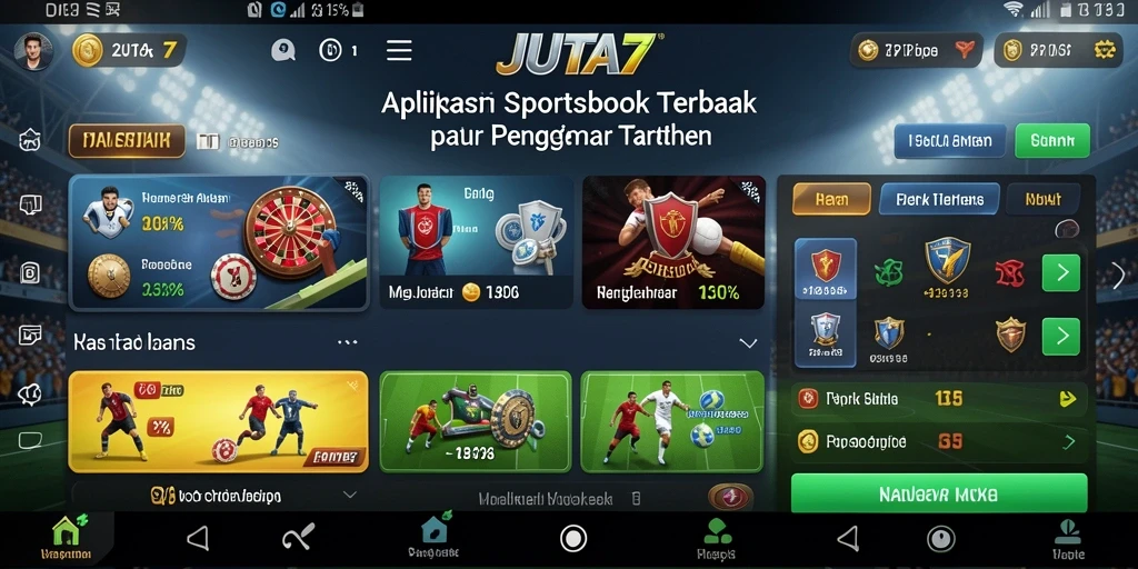 Screenshot JUTA7 menampilkan antarmuka taruhan yang menarik dan informatif.