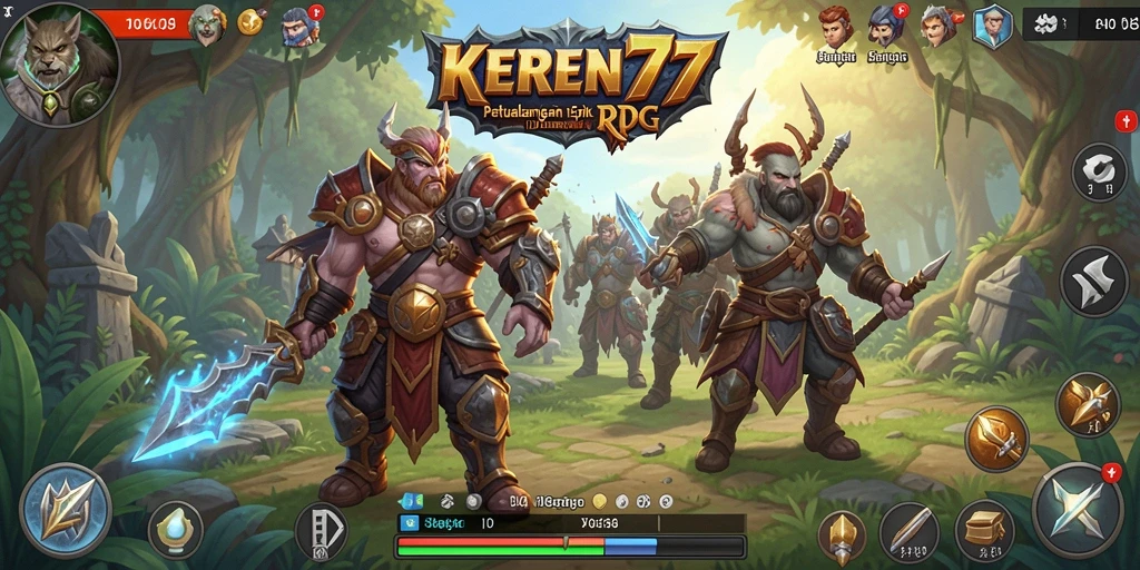 Tampilan gameplay KEREN77 yang menarik dengan karakter dan dunia RPG yang luas.