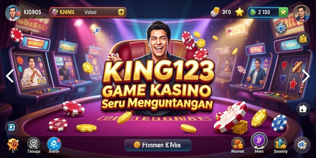 Tampilan menarik dari gameplay Kasino di KING123 yang seru.