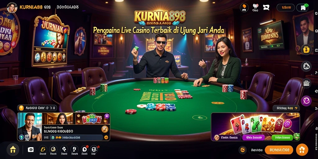 Gameplay Live Casino yang mendebarkan dan interaktif di KURNIA898.