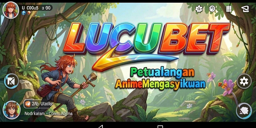 Gameplay LUCUBET yang menampilkan aksi karakter anime yang seru.