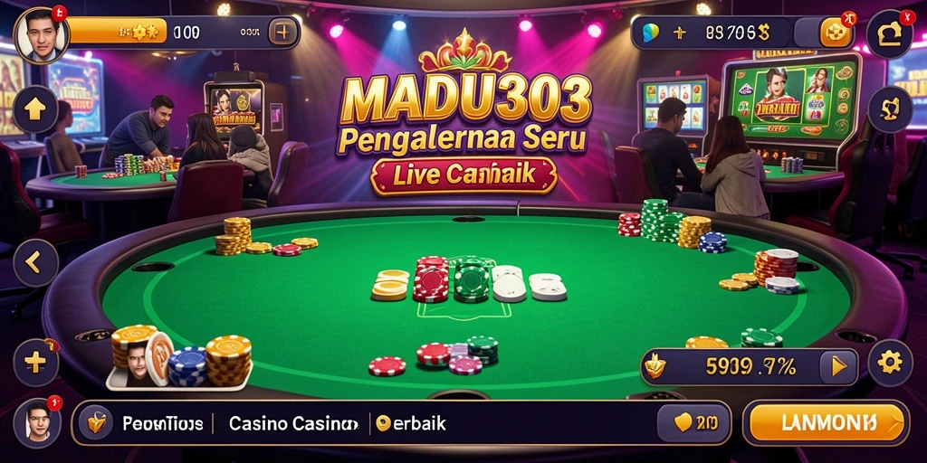 Tampilan gameplay Live Casino yang memukau di MADU303.