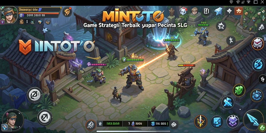 Screenshot gameplay MINTOTO yang menampilkan pertempuran strategis.
