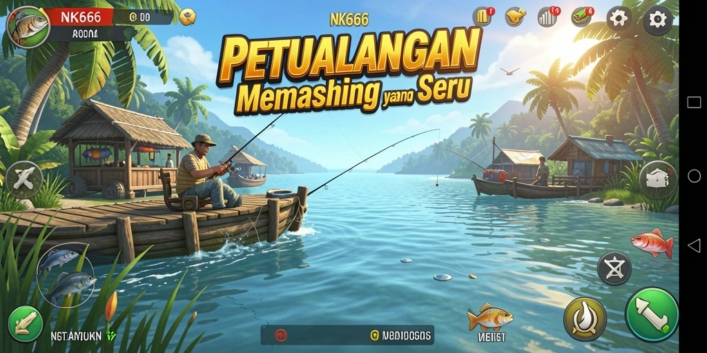 Tampilan gameplay NK666 yang seru saat menangkap ikan.