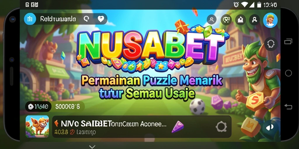 Tangkapan layar NUSABET menampilkan gameplay Puzzle yang seru.