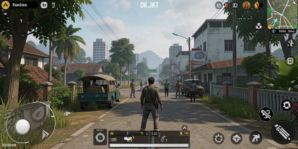 Tampilan gameplay OKJKT yang mendebarkan dalam simulasi kehidupan.