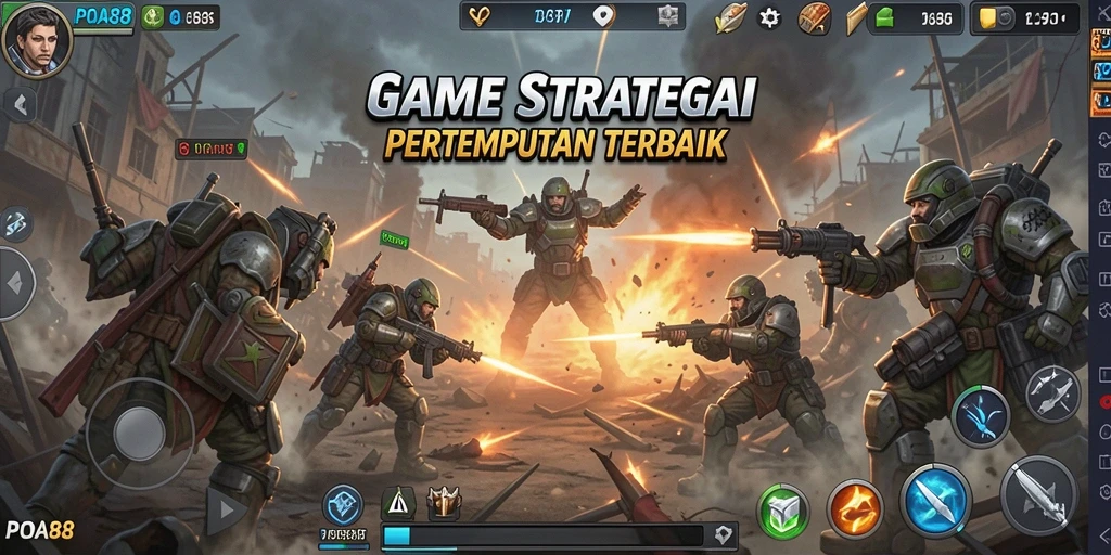 Tampilan dinamis pertempuran dalam POA88 dengan berbagai strategi.