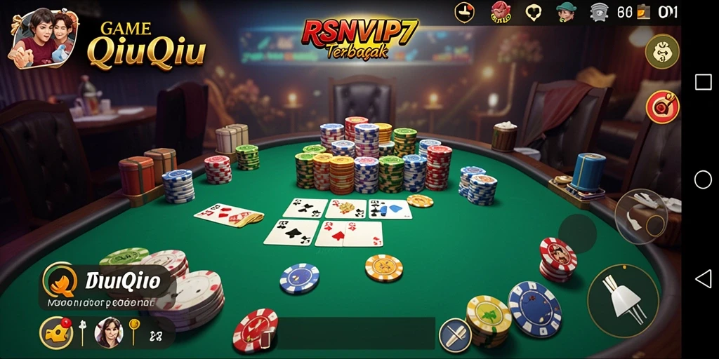 Gameplay seru QiuQiu di RSNVIP7 dengan grafik menarik.