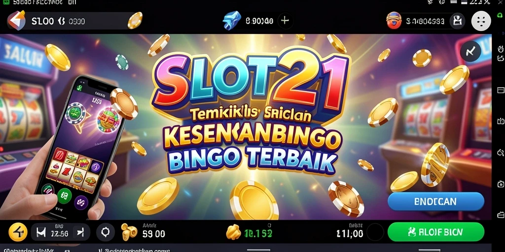 Gambaran gameplay menegangkan dalam aplikasi Bingo SLOT21.