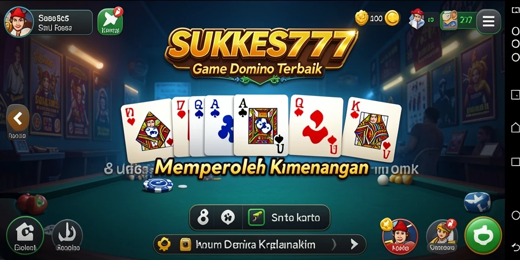 Screenshot utama gameplay Domino di SUKSES777.