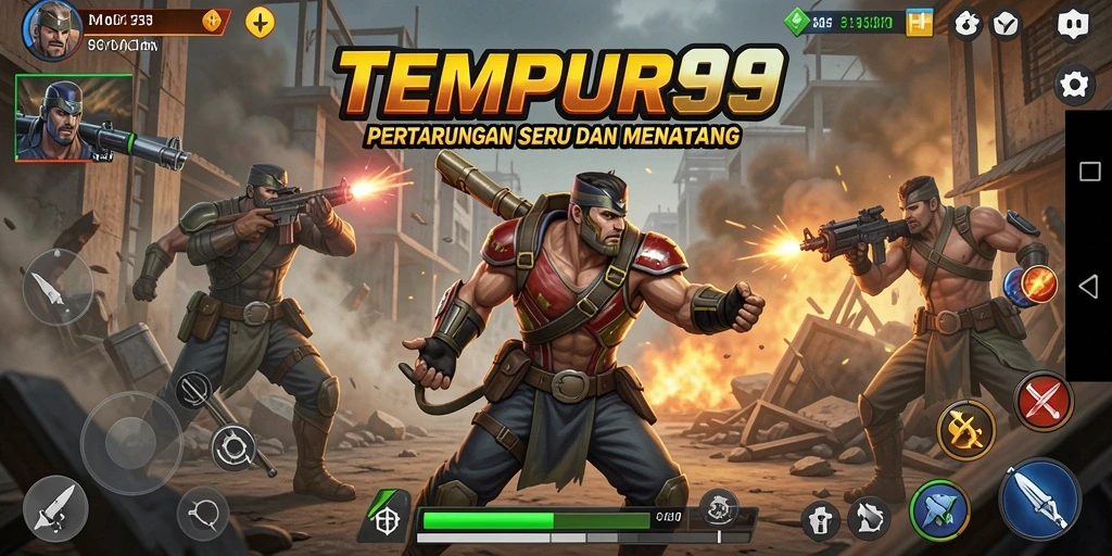 Gameplay tempur yang intens dan seru dalam TEMPUR99.