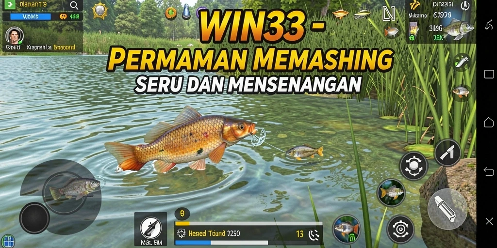 Tampilan gameplay WIN33 dengan aksi memancing yang mendebarkan.
